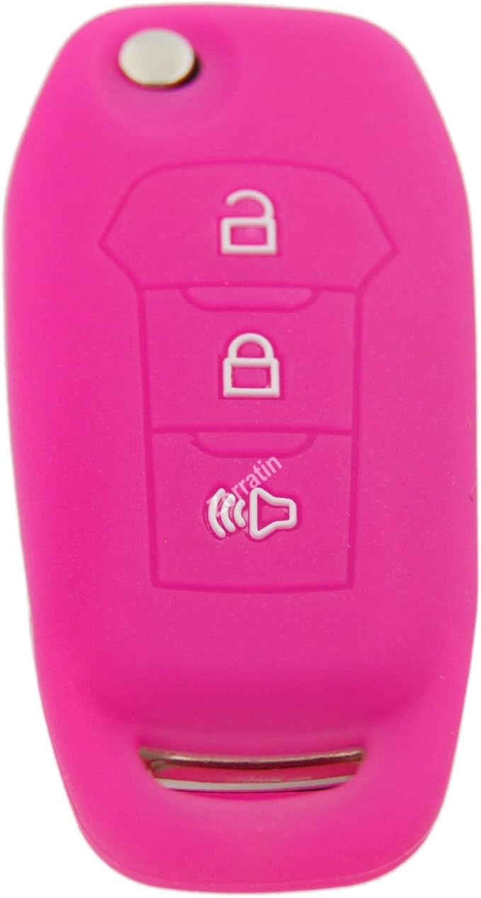 Silicone Key Fob Cover Remote Protector for Ford F150 F250 F350 F450 F550 Raptor Ranger Transit Fusion Bronco EcoSport Escape Explorer Expedition Lightning Maverick XLT (Flip Key)