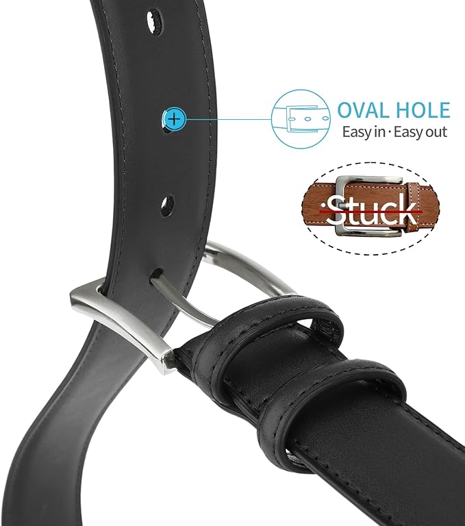 SENDEFN Mens Belts Leather Belt for Men 1 1/4" for Casual Jeans Dress Pants with Gift Box
