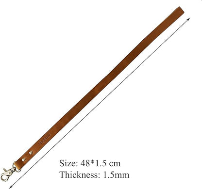 Genuine Leather Lanyards For Id Badges Holder And Keys Boho Neck Lanyard With Clip For Women Men Office Teachers