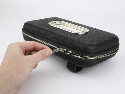 Car Tissue Holder, Sun Visor Napkin Holder, Car Visor Tissue Holder, Luxury PU Leather Backseat Tissue Case Holder (Black)