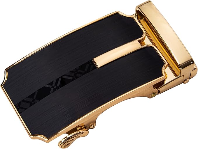 Dubulle Men's Ratchet Belt Gold/Black/Red/Green/Blue/White Automatic Buckle Business Casual Belt Gift - Adjustable Fit