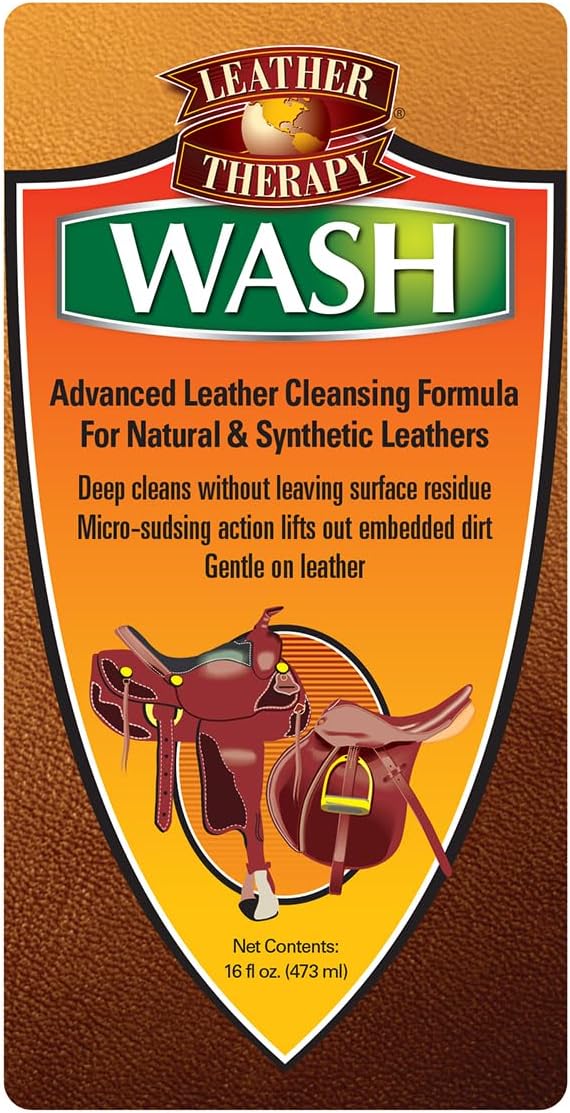 Leather Therapy Wash, Premium Cleaner & Moisturizer for Natural and Synthetic Leather, 16oz