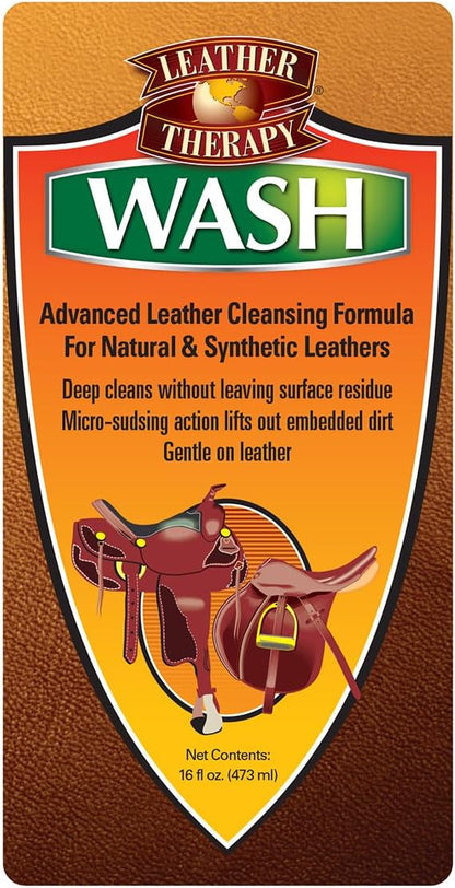 Leather Therapy Wash, Premium Cleaner & Moisturizer for Natural and Synthetic Leather, 16oz