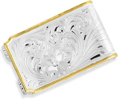 Montana Silversmiths Made in the USA Western Lifestyle Money Clip (Two-Tone Carved Horseshoe)
