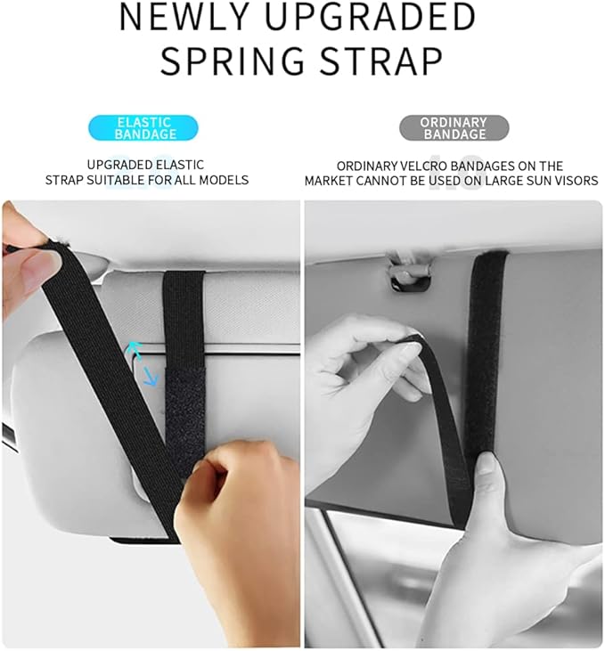 Car Sun Visor Organizer Auto Interior Accessories Storage Pocket Organizer with Multi-Pocket Net Zipper Pouch Sunglass Holder for Car Truck SUV Case Bag for Card License Registration