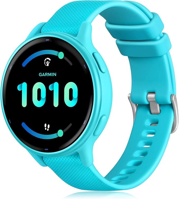 GEAK Compatible with Garmin Vivoactive 5 Watch Bands/Garmin Vivoactive 3 Watch Bands,20mm Silicone Band for Vivoactive 3 Music/Vivomove Sport,Forerunner 645/245 Music Smartwatch Women Men Teal