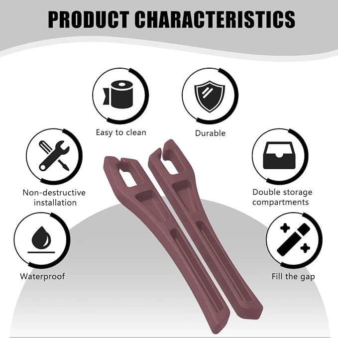Car Seat Gap Filler, 2PCS Crevice Blocker Stopper Between Vehicle Seat Console, No Drop Automotive Fill Crevice Guard Interior Accessories, Universal for SUV Truck Sedan (Red)