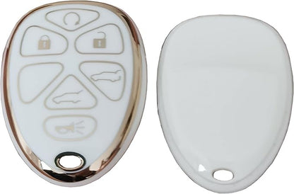 for Chevrolet Key Fob Cover Fit for Chevy Suburban Tahoe Traverse Buick Enclave Cadillac Escalade GMC Yukon