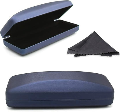 SMARTTOP Hard Shell Eyeglass Case- Glass Case With Cleaning Cloth, Glasses Case hard shell for men women