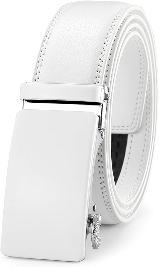 Lingli Men's Belt,Ratchet Dress Belt with Automatic Buckle Brown/Black-Trim to Fit-35mm wide