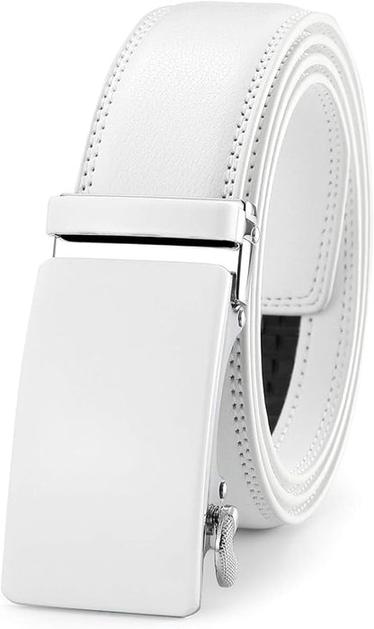 Lingli Men's Belt,Ratchet Dress Belt with Automatic Buckle Brown/Black-Trim to Fit-35mm wide