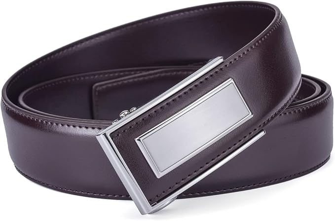 Men’s Belt Beltox Ratchet Dress Leather Buckle Belt Black Brown Blue 1 3/8” Gift Box