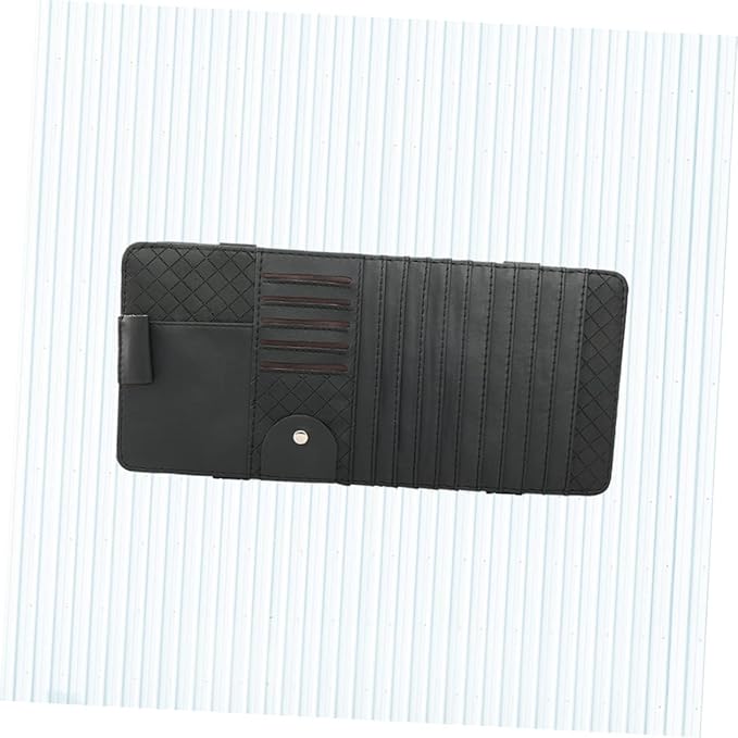 SHERCHPRY 2pcs Sun Visor Storage Bag Vehicle Storage Bag Cd Holder Car Visor Organizer Leather Organizer