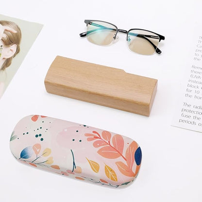 PERFECTSIGHT Hard Shell Eyeglasses Case, PU Leather Protective Glasses Case, Cute Eyeglass Case for Women Men Girls