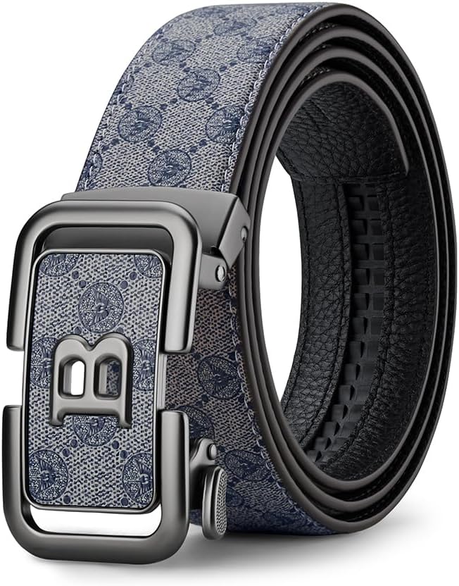 VANNANBA Letter B Buckle Belt, Mens Designer Belts Premium Leather for Dress Casual Jeans Pants