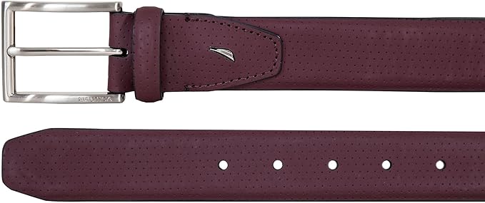 Nautica Men's Dress Leather Belt for Suits and Pants | Classic | Business | Fashion | Adjustable | Metal Buckle