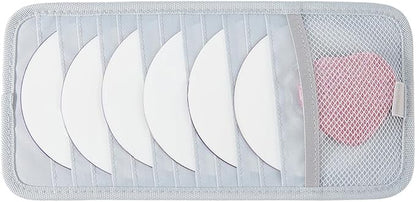 CREATCABIN Gray Sun Visor CD Case Holder for Car Vehicle Visor Storage Organizer with 12 DVD Storage Sleeves 1 Mesh Pocket 1 Pen Holder and Elastic Strap Multi-Function Sun Organizer 12.6x6Inch