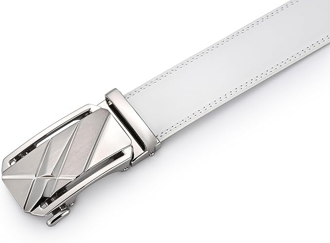 Lingli Men's Belt,Ratchet Dress Belt with Automatic Buckle Brown/Black-Trim to Fit-35mm wide