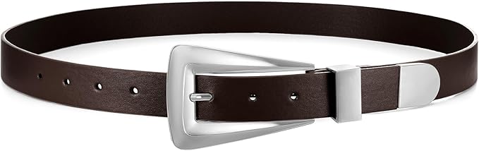 Women's Leather Belts for Jeans Pants Fashion Leather Waist Belt Ladies Dress Belts with Gold/Silver Buckle