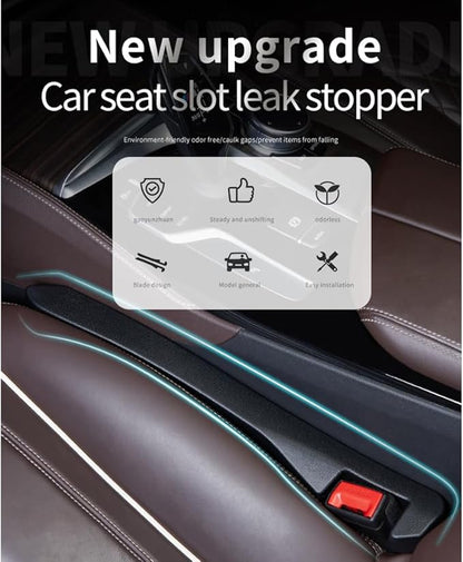 IHOTDER 2PCS Car Seat Gap Filler - Car Seat Gap Filler Organizer for Holding Phone,Key,Purse - Universal Car Gap Filler Fits Car Truck SUV Car Interior Accessories (Black/2PCS)…