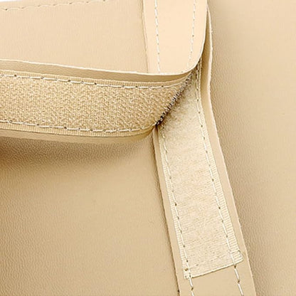 Multi-Functional Sun Visor Leather Organizer Storage Bag for Pens and Cards Stylish Beige Car Accessory for Vehicle Interior