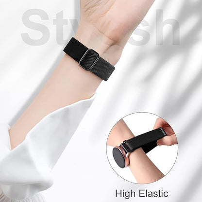 Lerobo Elastic Bands Compatible with Samsung Galaxy Watch 8 7 6 5 4 40mm 44mm/Galaxy Watch 8 Classic 6 4 Classic 43mm 47mm 42mm 46mm/5 Pro Band 45mm/Active 2,3 Pack 20mm Adjustable Nylon Sport Band