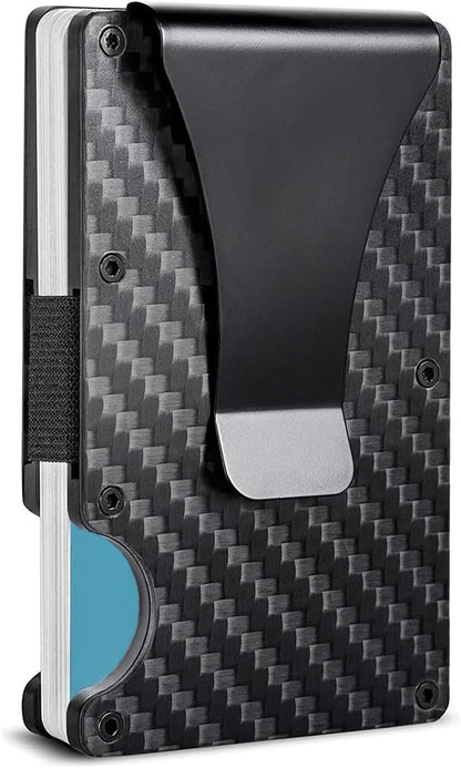 WAFJAMF Small Men's Slim Money Clip Stainless Steel Credit Business Card Holder Pocket Cash Wallet