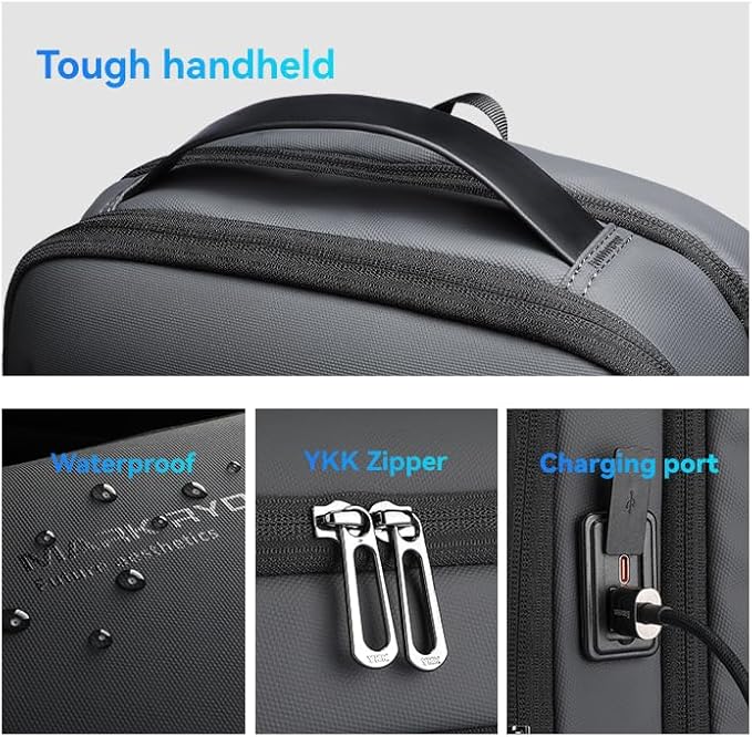 MARK RYDEN Slim Laptop Backpack for Men, High Tech Backpack with Scratch Resistant Shell and USB Charging Port, Waterproof Business Backpack Ideal for Working, Commuting, Daily (20L for 15.6" Laptop)