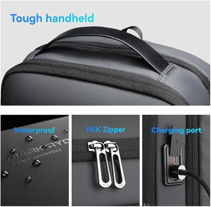 MARK RYDEN Slim Laptop Backpack for Men, High Tech Backpack with Scratch Resistant Shell and USB Charging Port, Waterproof Business Backpack Ideal for Working, Commuting, Daily (20L for 15.6" Laptop)