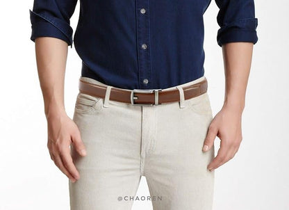 CHAOREN Mens Dress Belt - Ratchet Belt Leather 1 1/4" Comfort Click - Perfect Companion to Mens Dress Shoes