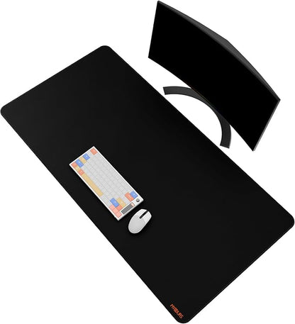 Mydours 48" x 24" Large Gaming Mouse Pad, Oversized Keyboard Mouse Mat with Stitched Edge, XXL Non-Slip Rubber Base Computer Mousepad for Full Desk, Extended Desk Mat for Gamer, Office & Home, Black