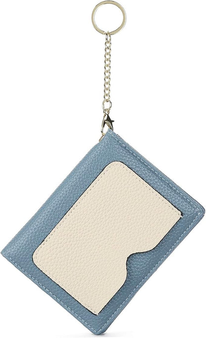 GAEKEAO Wallet Women RFID Blocking Small Bifold Vegan Leather Ladies Mini Purse with ID Window Zipper Change Pocket