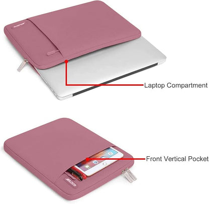 MOSISO Laptop Case 13 inch, Laptop Sleeve Compatible with MacBook Neo/Air/Pro 13 inch with A18/M5/M4/M3/M2/M1 Chip 2026-2016, Polyester Vertical Computer Sleeve Bag with Pocket, Dusty Rose
