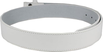 BC Belts Leather Belt Strap with Vintage Distressed Texture 1.5" Wide with Snaps and without Buckle