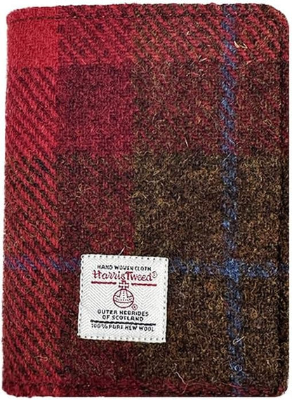 Harris Tweed Leather Passport Holder for Travel, Slim & Lightweight Passport Cover with Vaccine Card Slot, RFID Blocking, Ideal for Women and Men (No.912)