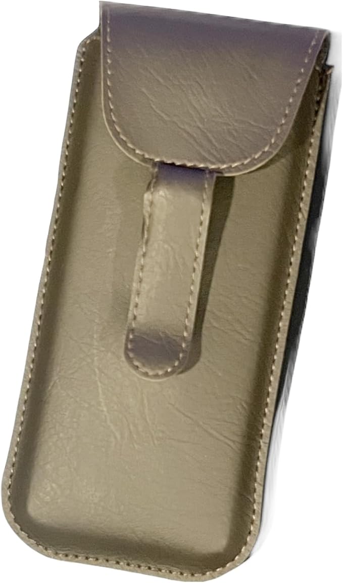 Semi Hard Pocket Clip EyeGlass case Regular Size (brown). BOGO) 2for1