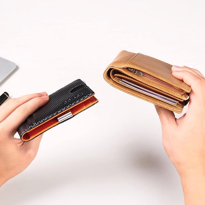 Slim Money Clip Wallet for Men RFID Blocking Bifold Minimalist Front Pocket Wallet, Credit Card Holder for Men Gift