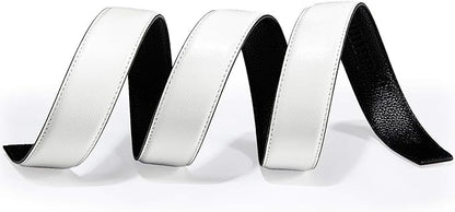 Dubulle Designer Mens Belts, Sliding Automatic Buckle Ratchet Dress Belt TOP Genuine Leather Strap Gifts