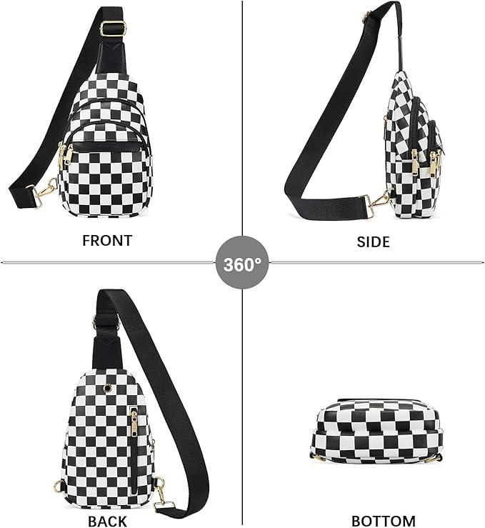 BOSTANTEN Small Sling Bag for Women Leather Crossbody Bags Fanny Pack Chest Bag for Travel