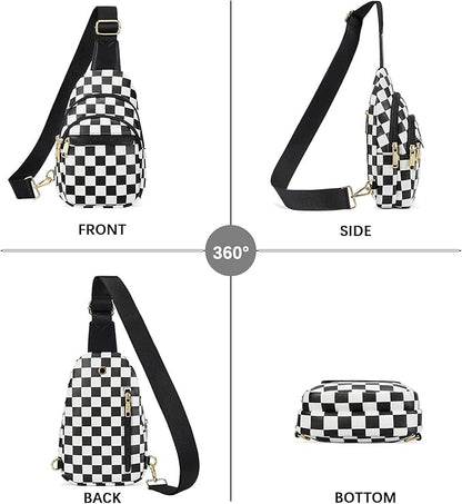 BOSTANTEN Small Sling Bag for Women Leather Crossbody Bags Fanny Pack Chest Bag for Travel