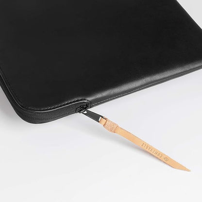 Comfyable Slim Protective Laptop Sleeve Compatible with 13/14 Inch MacBook Air & MacBook Pro M5/M4/M3/M2 Pro/Max 2026, Mac Travel Case, Laptop Pouch, Slim PU Leather Cover, Black