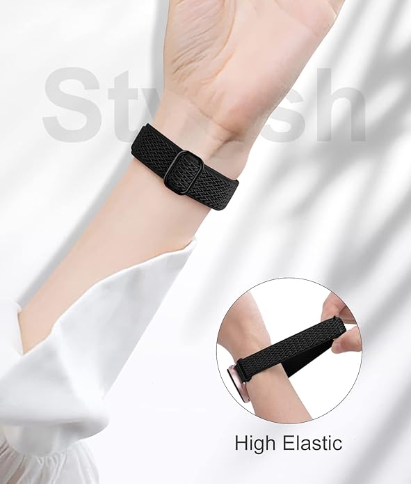 Lerobo Elastic Bands Compatible with Samsung Galaxy Watch 8 7 6 5 4 40mm 44mm/Galaxy Watch 8 Classic 6 4 Classic 43mm 47mm 42mm 46mm/5 Pro Band 45mm/Active 2,3 Pack 20mm Adjustable Nylon Sport Band
