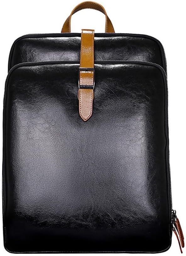 Business leather backpack casual laptop backpack