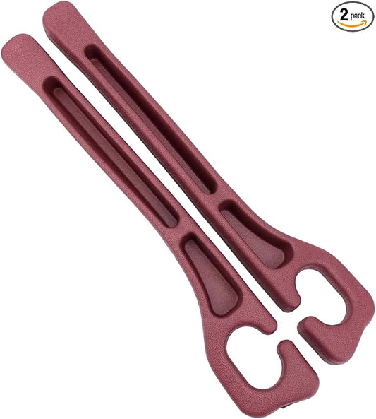 Penitue 2pcs Car Seat Gap Filler, No Drop Guard Universal Gap Organizer Between Seat and Console Prevents Phone Keys Cards Falling (Red)