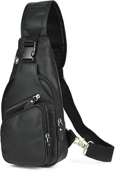 Le'aokuu Men Fashion Casual Tea Designer Travel Hiking Crossbody Chest Sling Bag Rig One Shoulder Strap Bag Men Leather 8015 | Fashion, Casual, Tea, Designer, Travel, Hiking