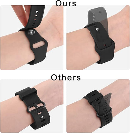 Meliya 22mm Watch Bands Quick Release Replacement Wristband, Soft Silicone Sport Replacement Straps for Men Women