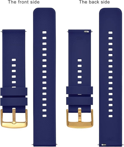 BISONSTRAP Watch Strap 18mm 19mm 20mm 21mm 22mm, Quick Release Silicone Watch Bands for Men Women