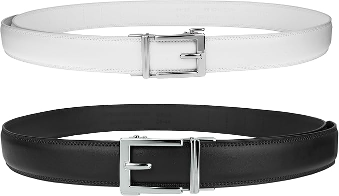 Gelante Ratchet Belt for Men, Mens Belts Leather 1.3'' Adjustable Trim to Fit Dress Belt