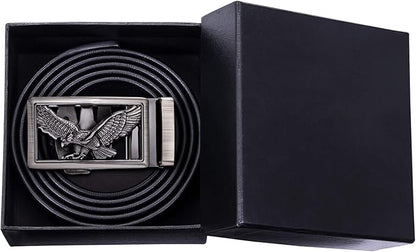Barry.Wang Mens Belts Leather Ratchet Automatic Buckle Slide Click 1 3/8" Designer Dress Fashion Classic Casual Work Business