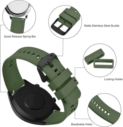BISONSTRAP Watch Strap 18mm 19mm 20mm 21mm 22mm, Quick Release Silicone Watch Bands for Men Women